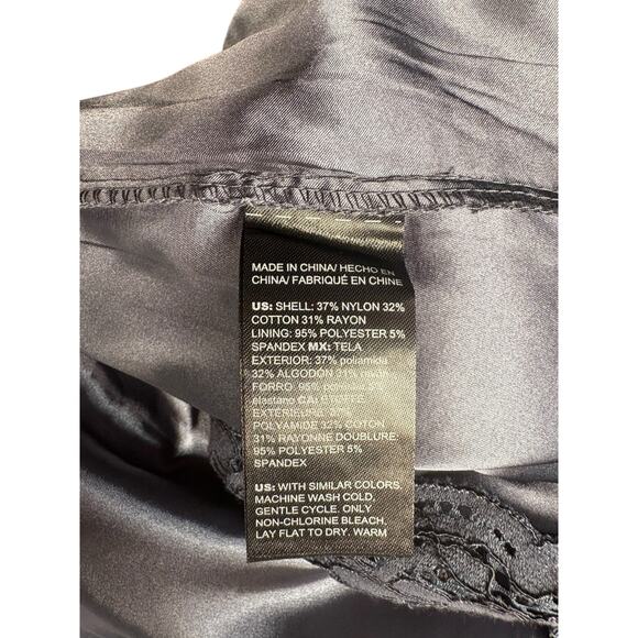 WHBM Blue Grey Sleeveless Lace Halter Fit and Flare Midi Dress - 6 - Picture 11 of 11